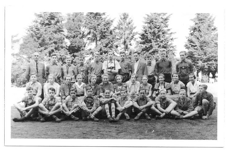 Gruppenfoto Klasse 9s am 19. August 1953